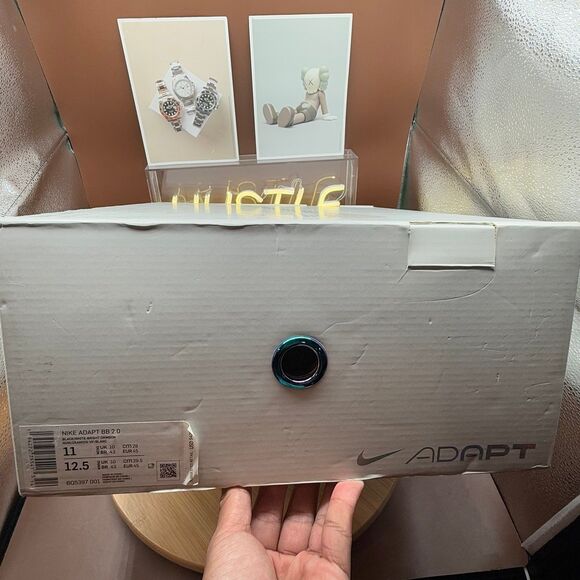 Nike Adapt BB 2.0 Black/White/Bright Crimson Auto Laces Mens SZ 11 - Picture 11 of 12